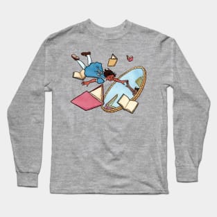 Through the Looking Glass with a Good Book Long Sleeve T-Shirt